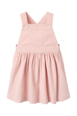Robe-salopette en velours - Rose