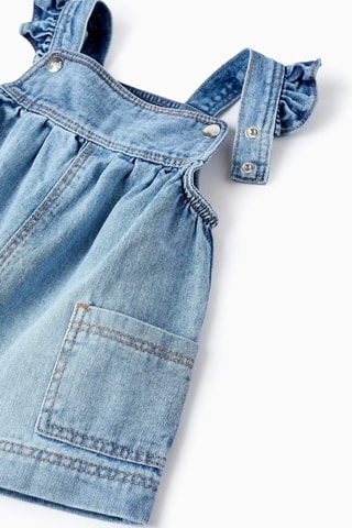 Robe-salopette en jean - Bleu clair