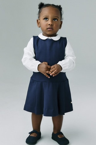 Robe plissée - Bleu foncé