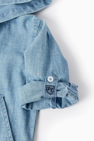 Surchemise à capuche en jean - Ciel