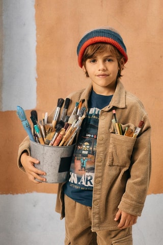 Surchemise en velours - Gris