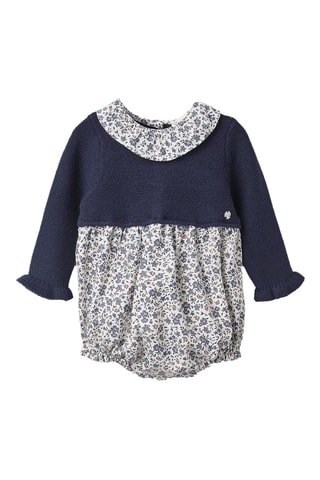 Barboteuse trompe-l’œil - Bleu foncé