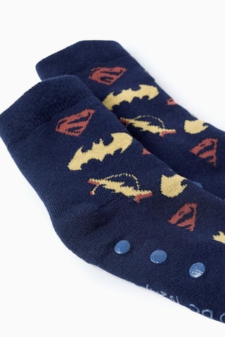 Chaussettes antidérapantes Batman La Ligue des Justiciers Dc Comics - Bleu marine