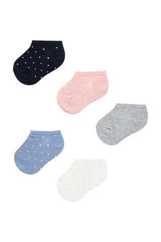 5 paires de socquettes - Blanc et rose