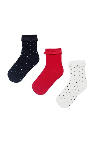 3 paires de chaussettes - Rouge et blanc