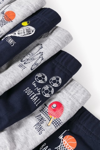 7 culottes - Bleu marine et gris