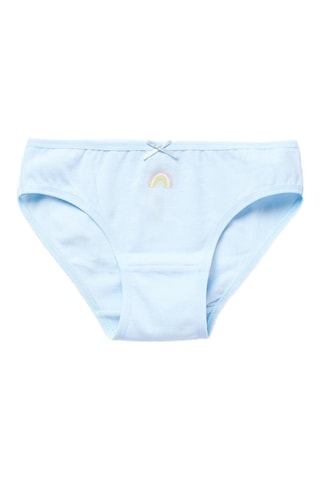 5 culottes - Ciel et blanc