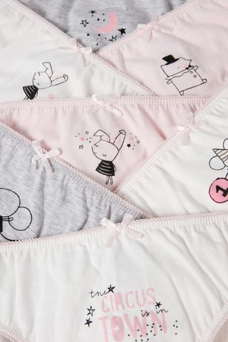 7 culottes - Blanc et gris