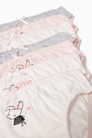 7 culottes - Blanc et gris