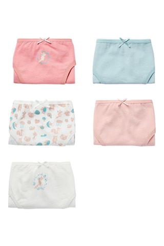 5 culottes - Rose et blanc