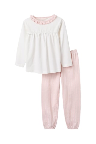 Pyjama - Blanc et rose poudré