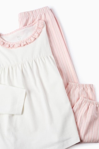 Pyjama - Blanc et rose poudré