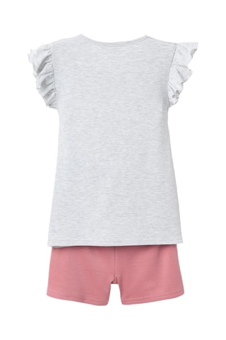 Pyjama Minnie et Daisy Disney - Gris clair chiné et rose