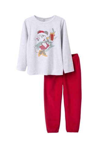 Pyjama en velours Minnie Disney - Gris clair chiné