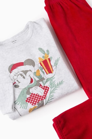 Pyjama en velours Minnie Disney - Gris clair chiné