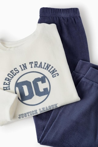 Pyjama en velours La Ligue des Justiciers Dc Comics - Blanc