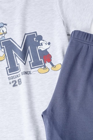 Pyjama Mickey et Donald Disney - Gris clair chiné et bleu marine