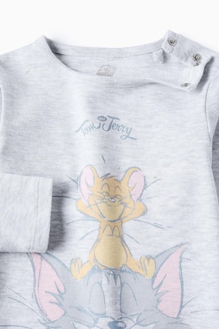 Pyjama Tom et Jerry - Gris clair chiné et ciel