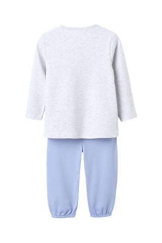 Pyjama - Gris clair chiné et ciel