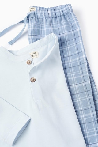 Pyjama - Ciel et blanc