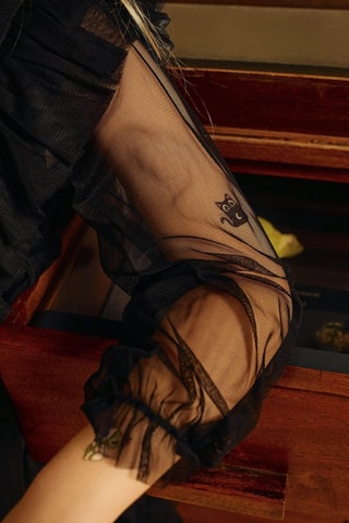 5 feuilles de tatouages éphémères - Noir et vert clair