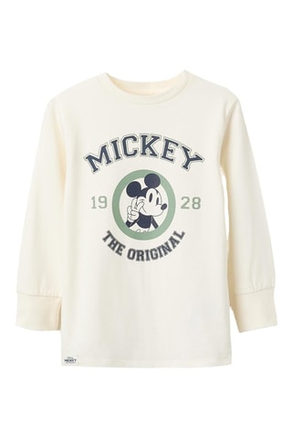 T-shirt Mickey Disney - Beige clair