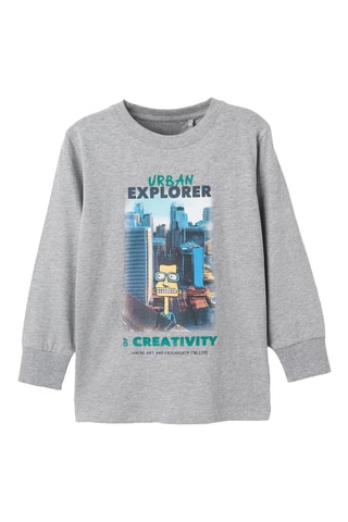 T-shirt - Gris clair chiné