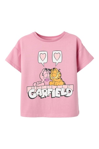 T-shirt Garfield - Rose clair