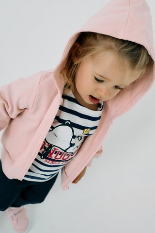 Sweat Snoopy et Woodstock Snoopy et les Peanuts - Rose poudré