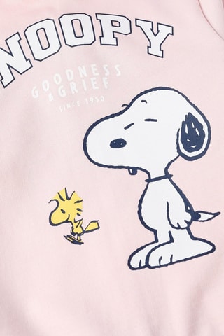 Sweat Snoopy et Woodstock Snoopy et les Peanuts - Rose poudré