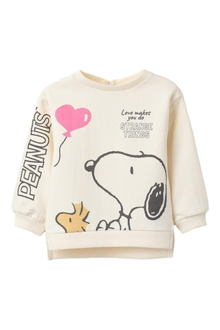 Sweat polaire Snoopy et Woodstock Snoopy et les Peanuts - Blanc