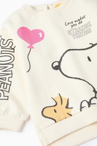 Sweat polaire Snoopy et Woodstock Snoopy et les Peanuts - Blanc