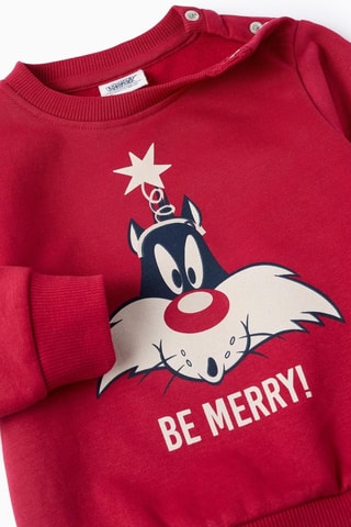 Sweat Sylvestre Titi et Grosminet Looney Tunes - Rouge