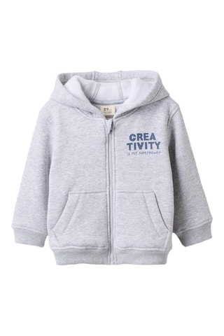 Sweat à capuche - Gris chiné