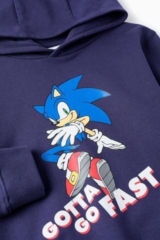 Sweat à capuche Sonic - Bleu nuit