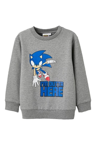 Sweat Sonic - Gris chiné