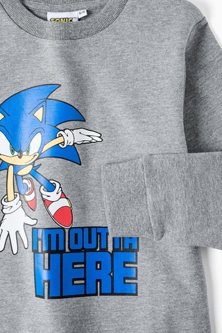 Sweat Sonic - Gris chiné