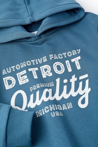 Sweat polaire à capuche - Bleu cobalt