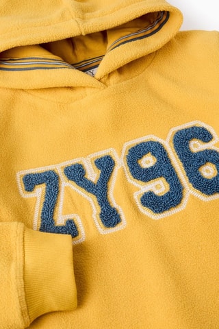 Sweat polaire à capuche - Jaune