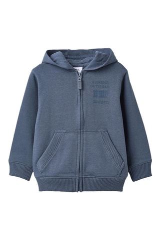 Sweat polaire à capuche - Bleu foncé