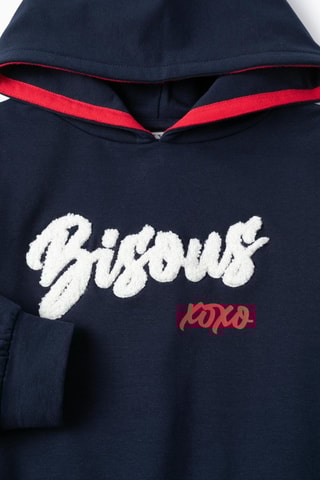 Sweat polaire à capuche - Bleu marine