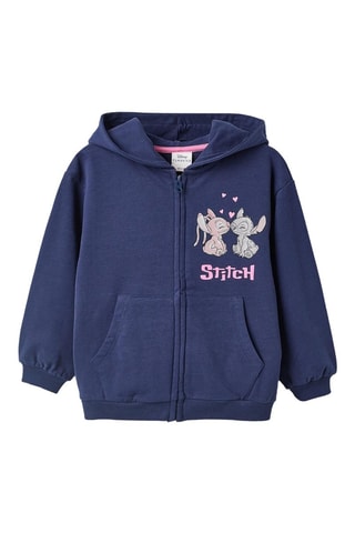 Sweat à capuche Stitch et Angel Lilo et Stitch Disney - Bleu marine