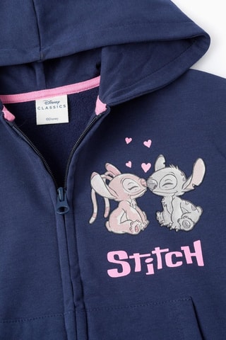 Sweat à capuche Stitch et Angel Lilo et Stitch Disney - Bleu marine