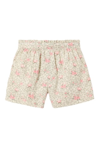 Short en velours - Blanc