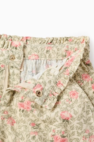 Short en velours - Blanc