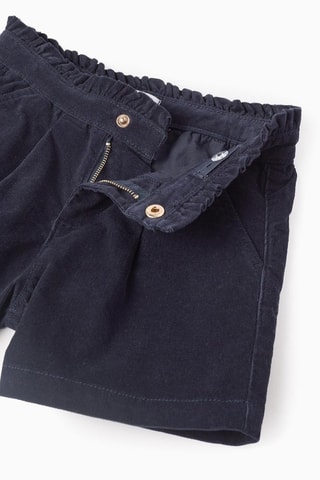 Short en velours - Bleu marine