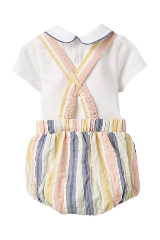 Body et barboteuse - Beige clair et blanc