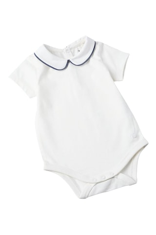 Body et barboteuse - Beige clair et blanc