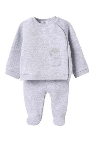 Sweat et pantalon - Gris clair chiné