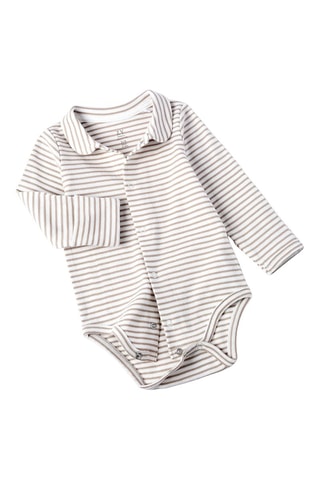 Body et salopette en velours - Gris clair